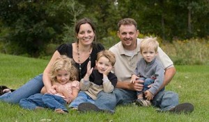 Sarah and Jesse Hurley and kids